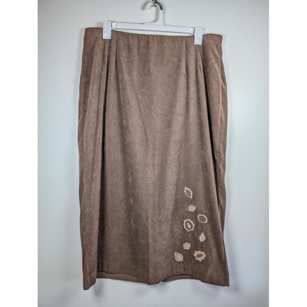 Vintage Maxi Skirt Size 20W Forest Fairy Pheobe Boho Grunge Peasant Embroidered